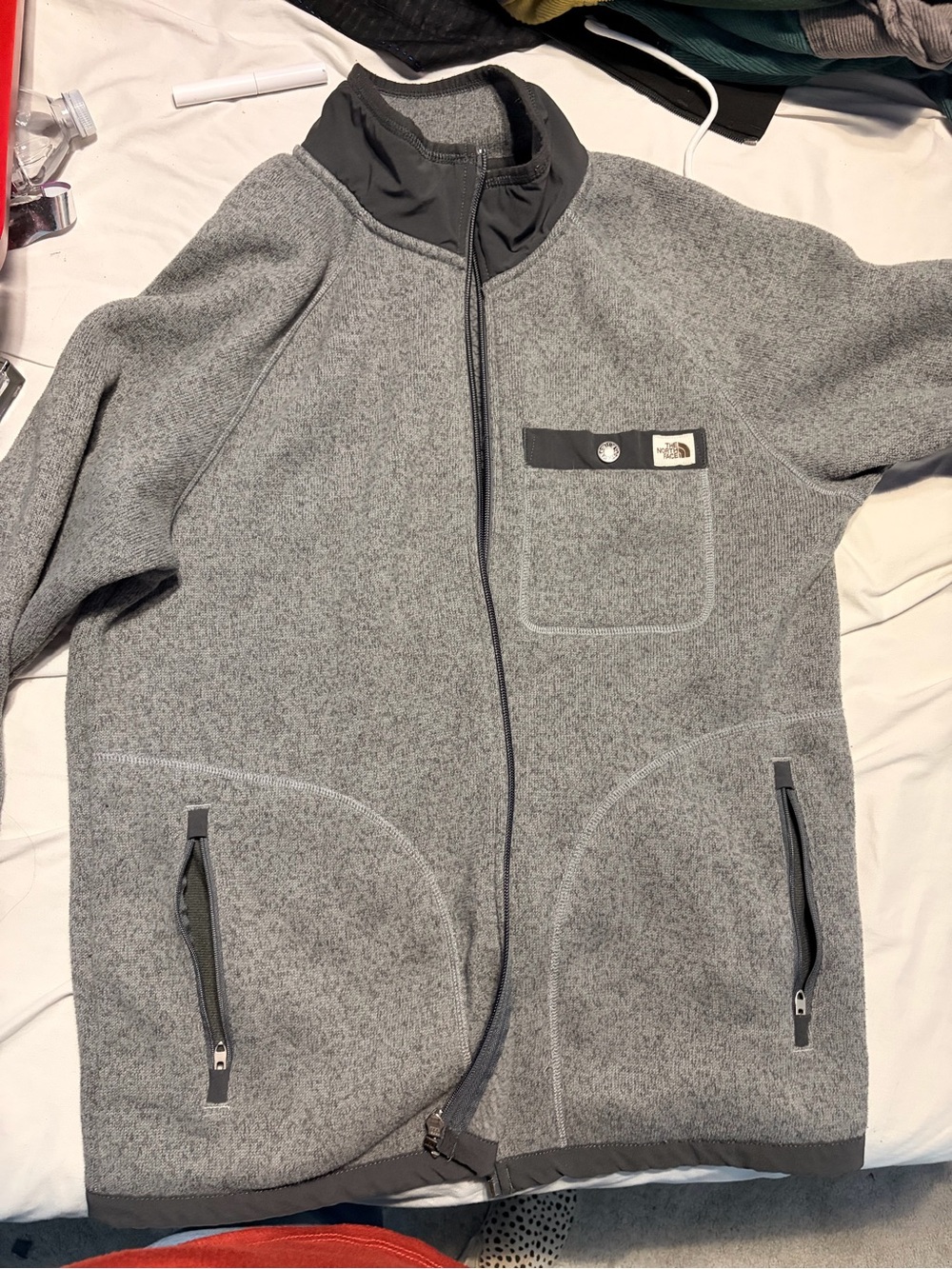 The North Face Men's Gray Zip-Up Fleece Jacket